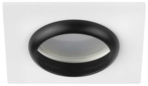 Светильник встраиваемый алюминиевый ЭРА KL110 WH/BK под лампу MR16 GU5.3 белый/черный матовый Б0061531 фото 2