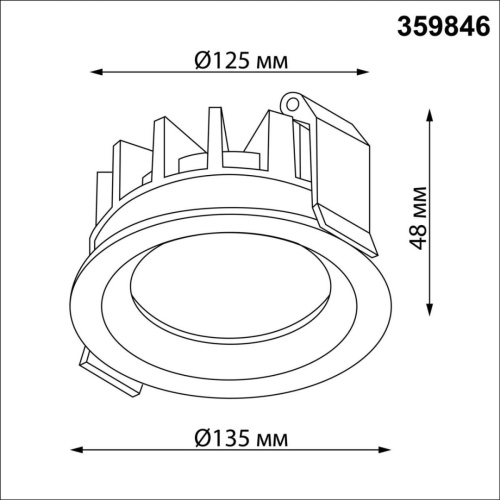 Встраиваемый светильник Novotech FLUO 359846 фото 2