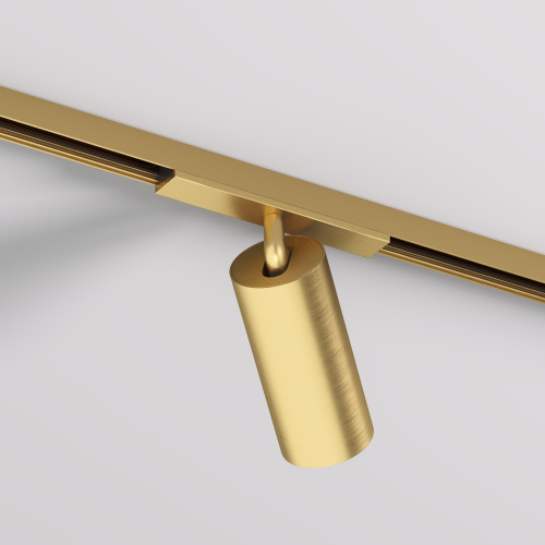 DK5741-SB Светильник для трека SHINE SPOT со светодиодом, D45*H100, 48V DC, 10W, RA?90, 3000K, IP20, сатинированная латунь, алюминий фото 4