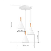 SLE1255-513-03 Светильник подвесной Белый/Белый E27 3*40W ARKET