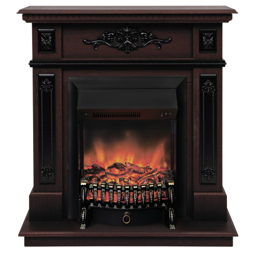 Электрокамин RealFlame Lilian DN орех с очагом Fobos Lux Black Электрокамин RealFlame Lilian DN орех с очагом Fobos Lux Black