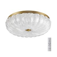 7719/48L PIKO LED SN 567 Светильник металл/стекло/прозрачный/золотой LED 48Вт 3000-6500K D400 IP20 пульт ДУ TESORO