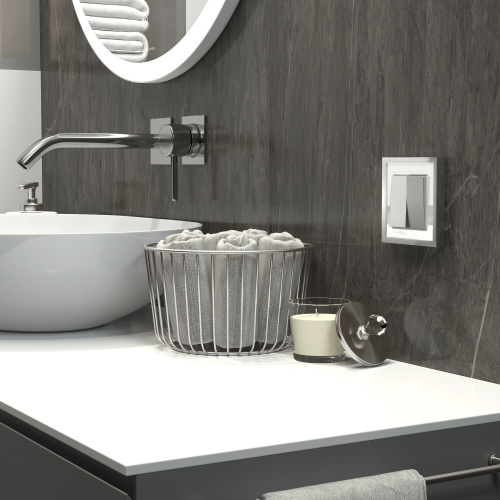 Рамка из металла на 1 пост Baguette белый/серебро W0012850 фото 4 Рамка из металла на 1 пост Baguette белый/серебро W0012850 фото 4