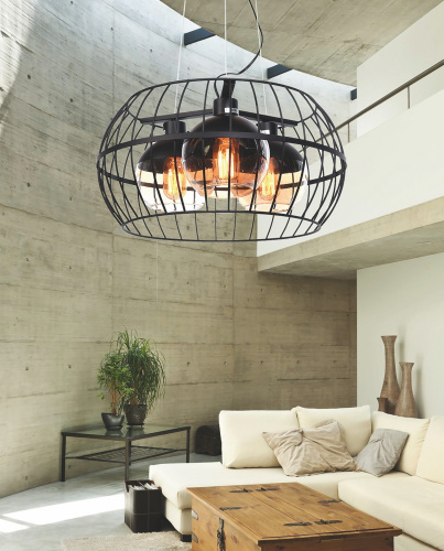 Подвесной светильник Lumina Deco Optis LDP 11765-3 BK фото 4