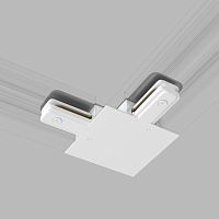 Коннектор угловой для однофазного встраиваемого шинопровода белый TRCM-1-1-L-WH