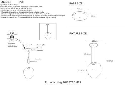 Crystal Lux Светильник подвесной Crystal Lux NUESTRO SP1 GOLD/RED фото 2