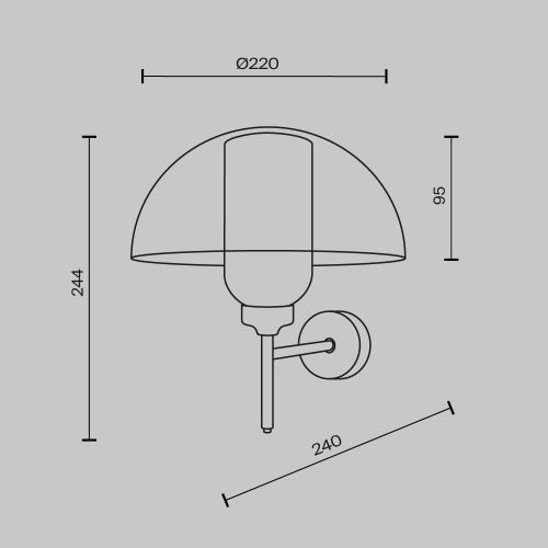 Настенный светильник (бра) Maytoni MOD177WL-01B фото 10