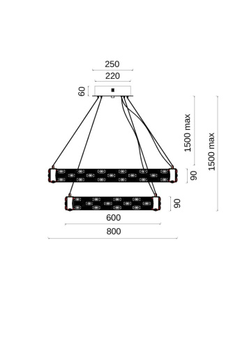 Люстра подвесная Festo Chrome FL1052-20P фото 3